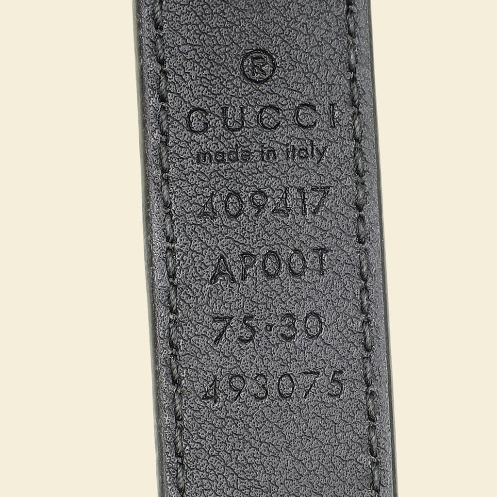 Gucci Black GG Marmont Thin Belt 30