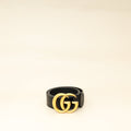 Gucci Black GG Marmont Wide Belt 34