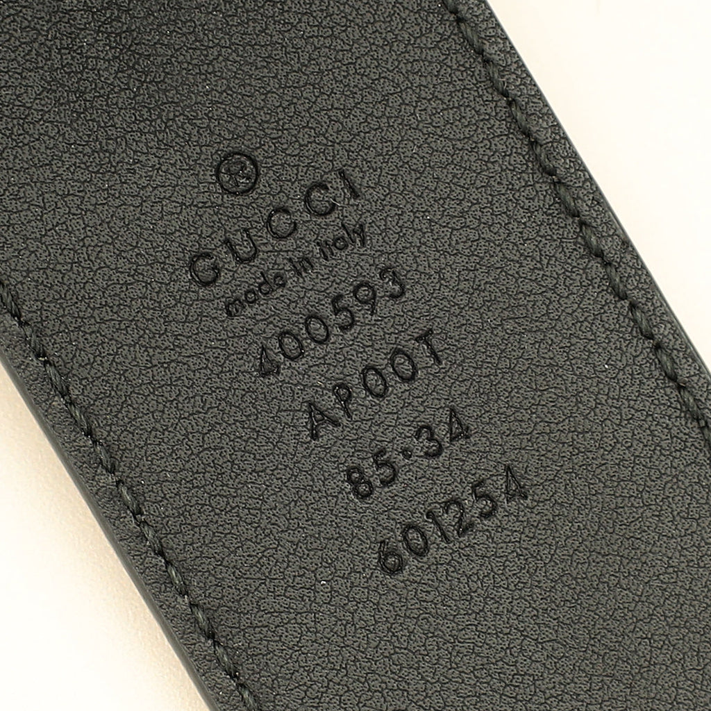 Gucci Black GG Marmont Wide Belt 34