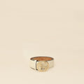 Gucci Cream Interlocking G Guccissima Belt 32