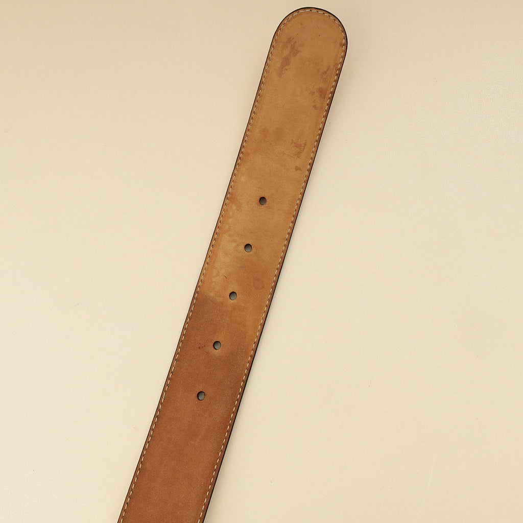 Gucci Cream Interlocking G Guccissima Belt 32