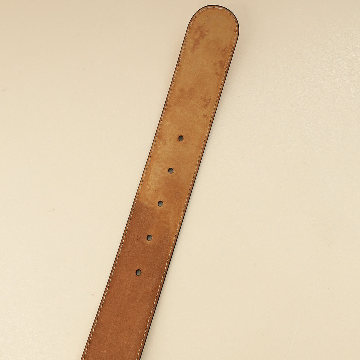Gucci Cream Interlocking G Guccissima Belt 32