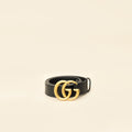 Gucci Black Double G Buckle 30mm Belt 32