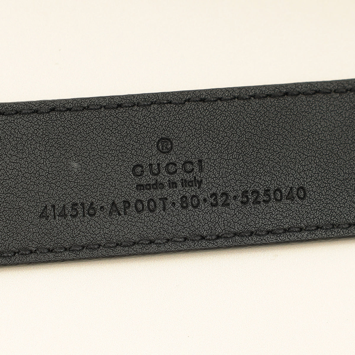 Gucci Black Double G Buckle 30mm Belt 32