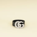 Gucci Black Double G Crystal Belt 32