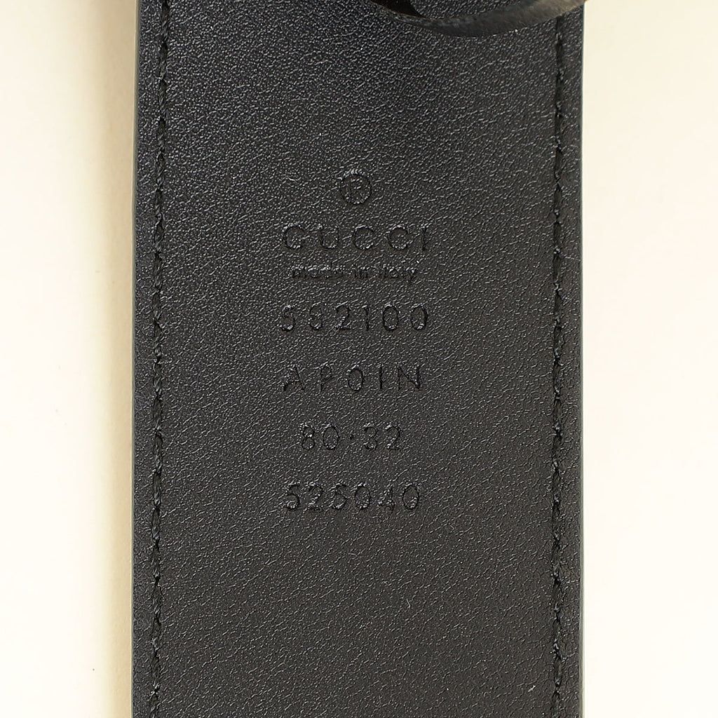 Gucci Black Double G Crystal Belt 32