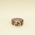 Gucci Brown GG Buckle Belt 30