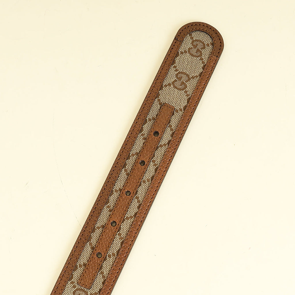 Gucci Brown GG Buckle Belt 30