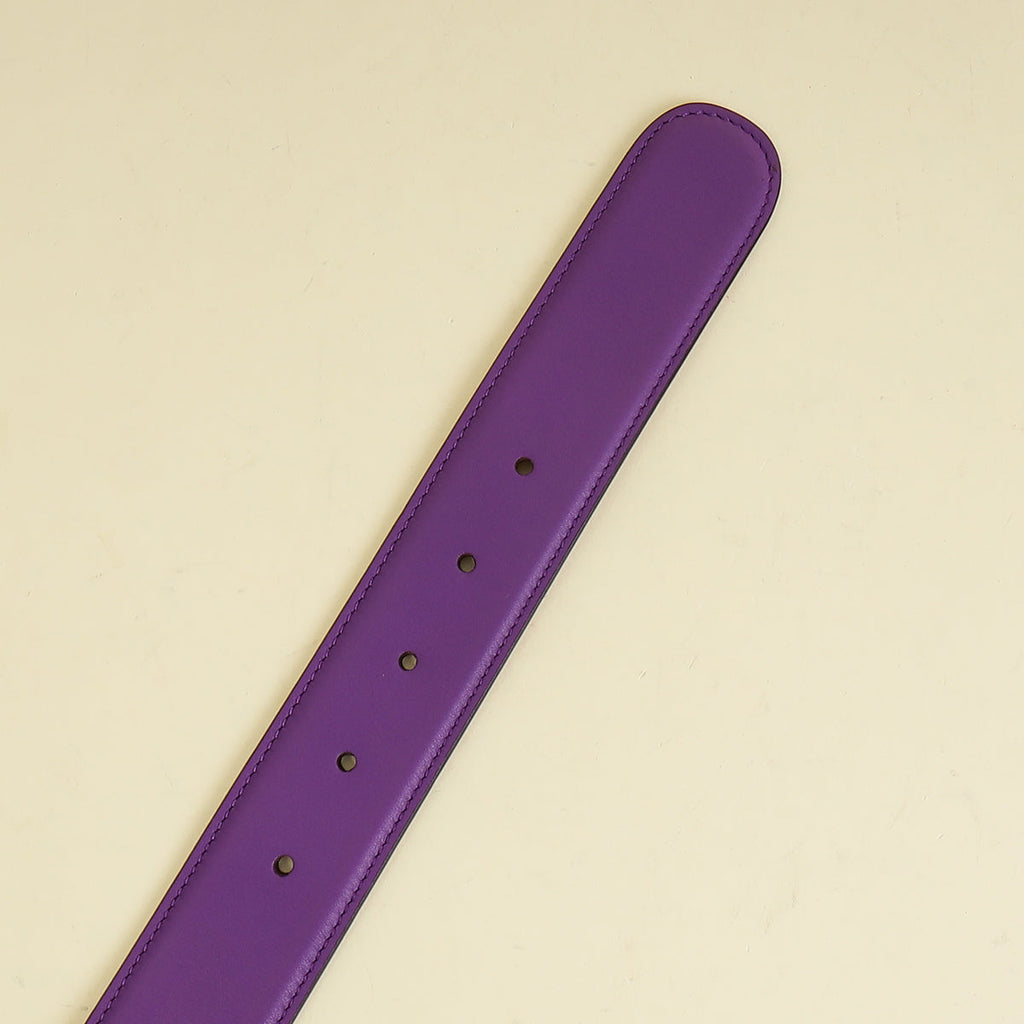 Gucci Purple Interlocking GG Buckle Belt 38