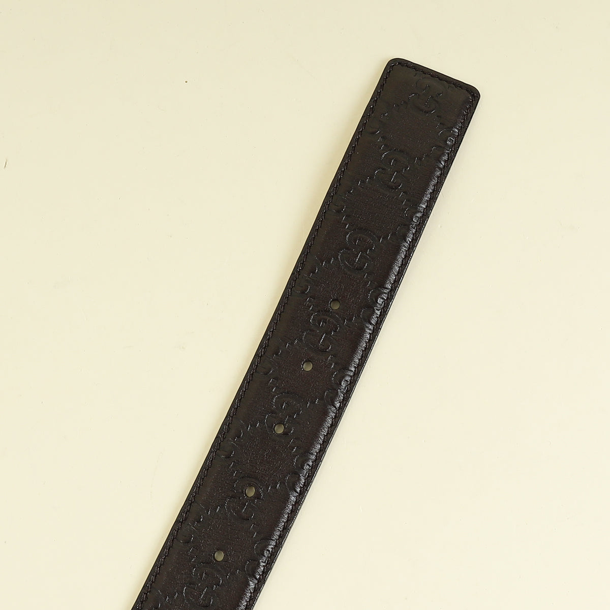 Gucci Dark Brown GG Interlocking Belt 34