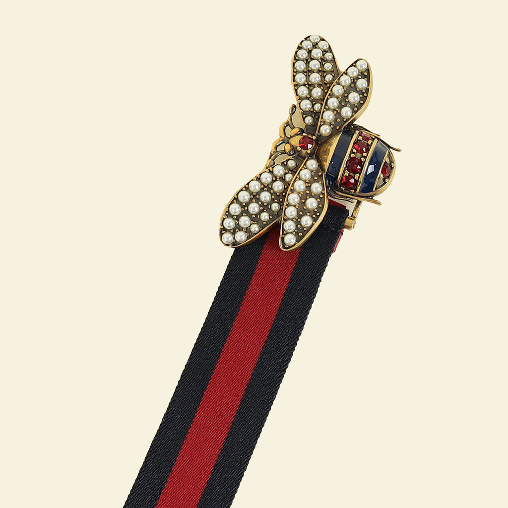 Gucci Bicolor Queen Margaret Elastic Band Belt 32