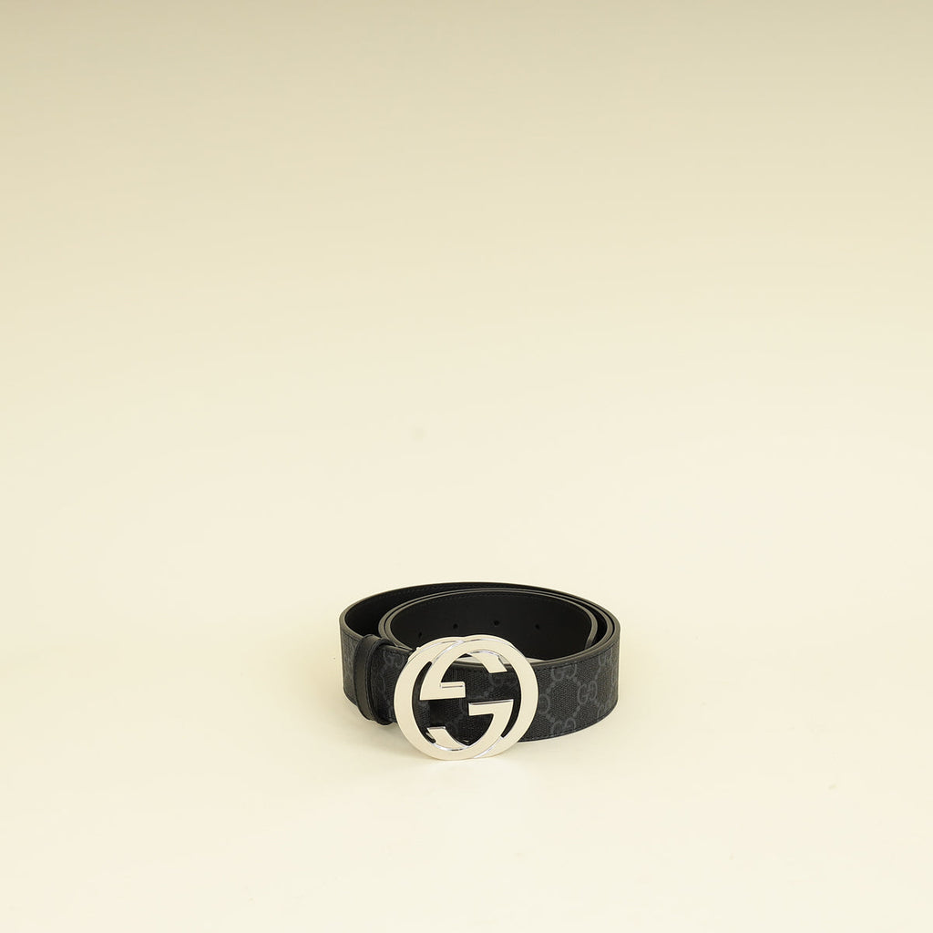 Gucci Bicolor Interlocking G Buckle Supreme Belt 40