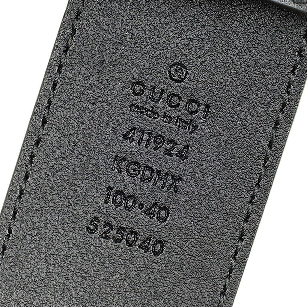 Gucci Bicolor Interlocking G Buckle Supreme Belt 40