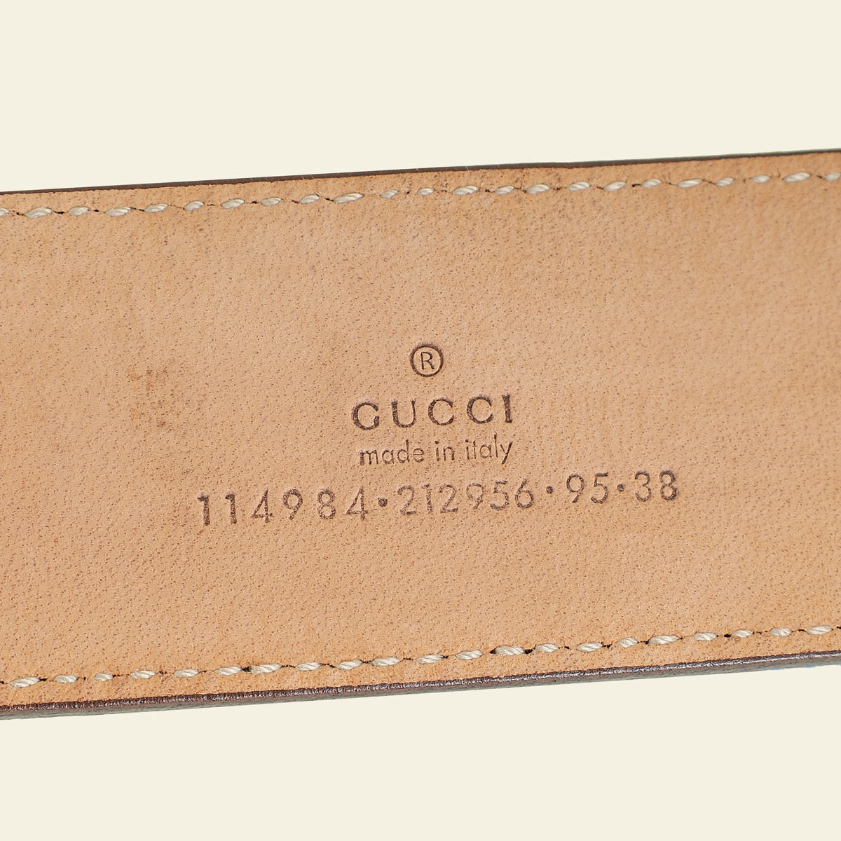 Gucci Multicolor GG Buckle Stripe Belt 38
