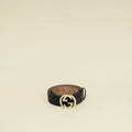 Gucci Black Interlocking G Buckle Belt 36