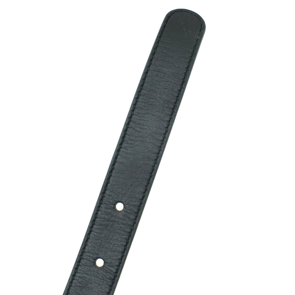 Gucci Black Double G Buckle Slim Belt 32
