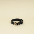 Gucci Black Double G Pearl 20mm Belt 34