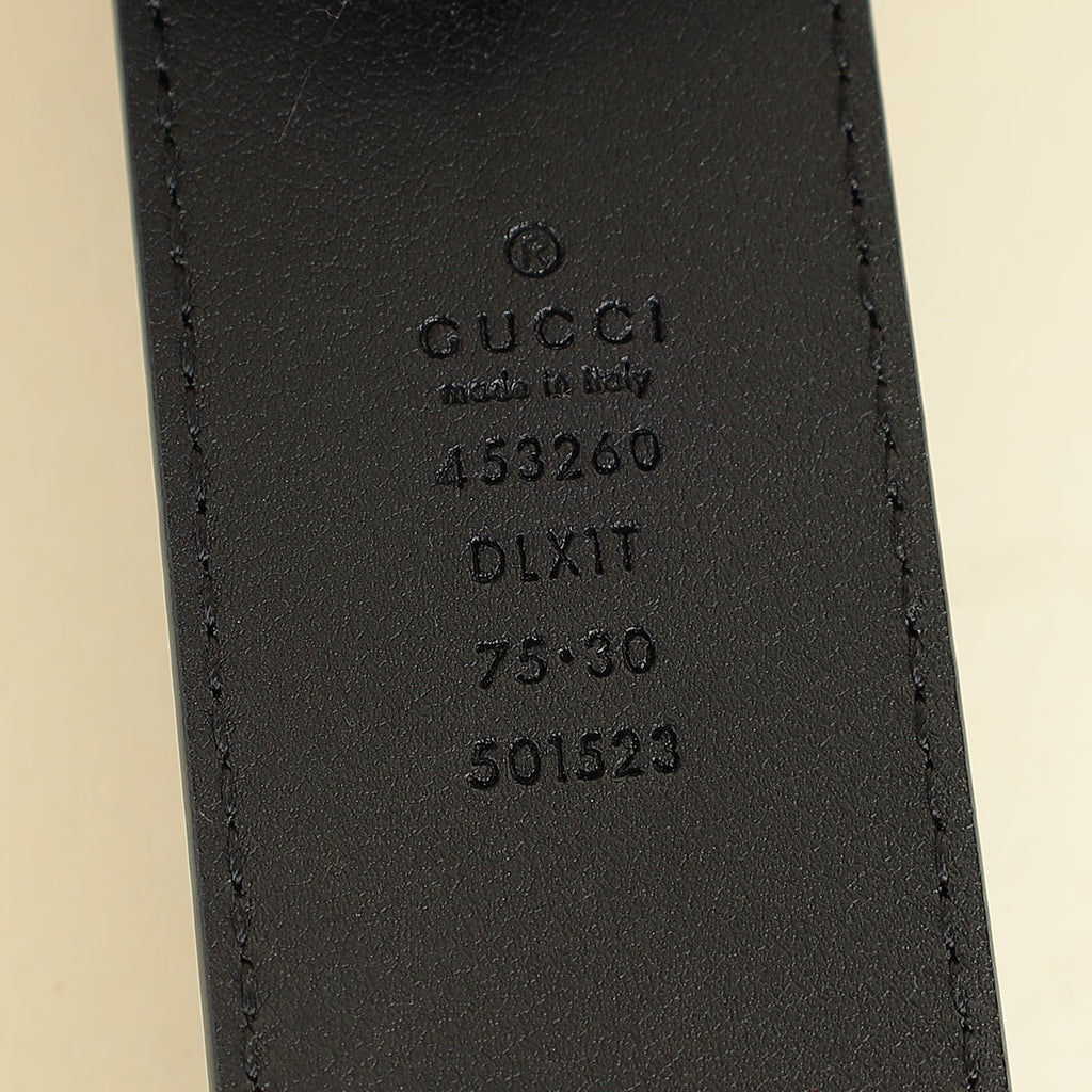 Gucci Black Double G Pearl 40mm Belt 30