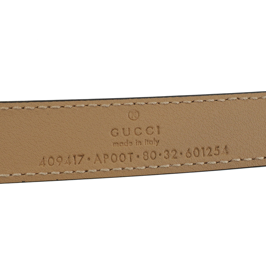 Gucci Light Brown GG Marmont Thin 18mm Belt 32