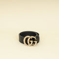 Gucci Black Double G Pearl Buckle 40mm Belt 32