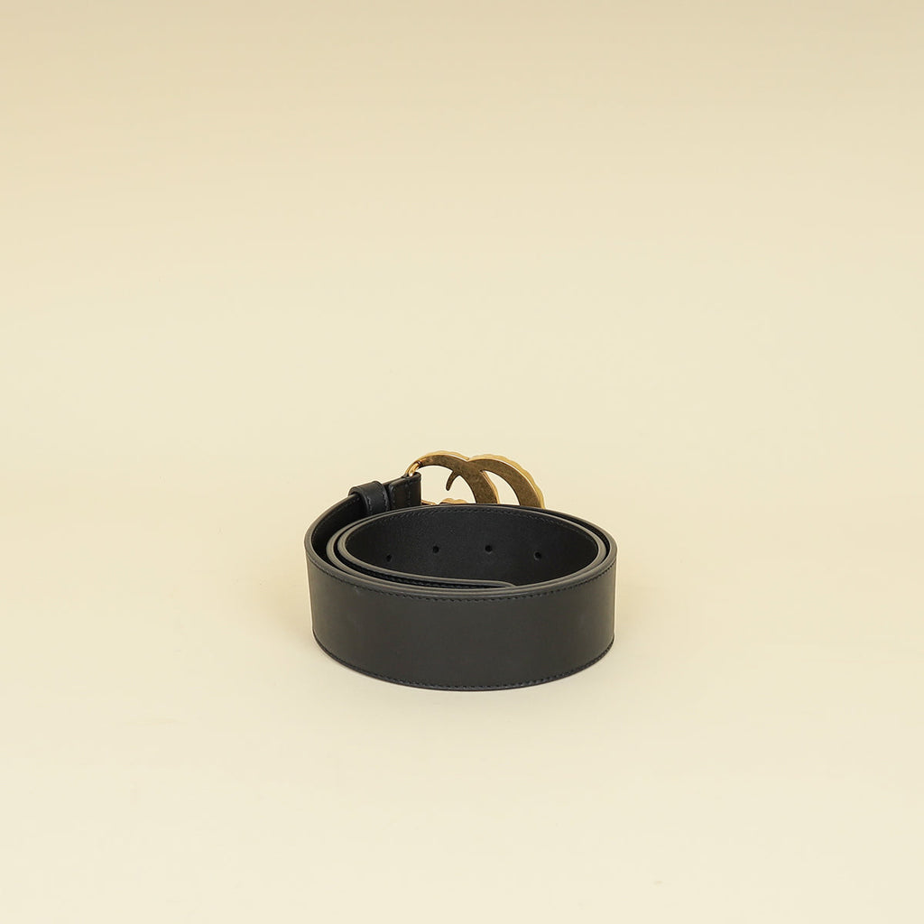 Gucci Black Double G Pearl Buckle 40mm Belt 32