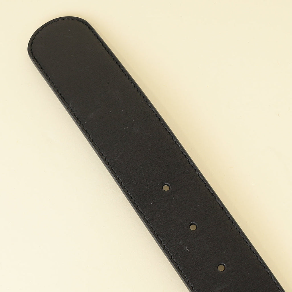 Gucci Black Double G Pearl Buckle 40mm Belt 32
