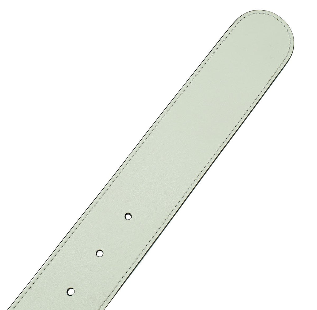 Gucci White Double G Buckle Belt 30