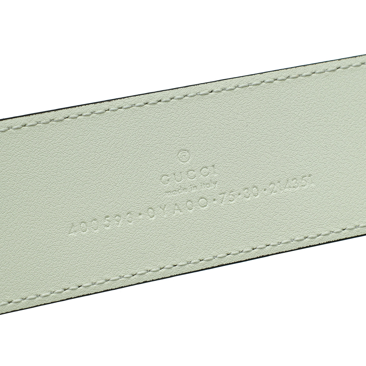 Gucci White Double G Buckle Belt 30