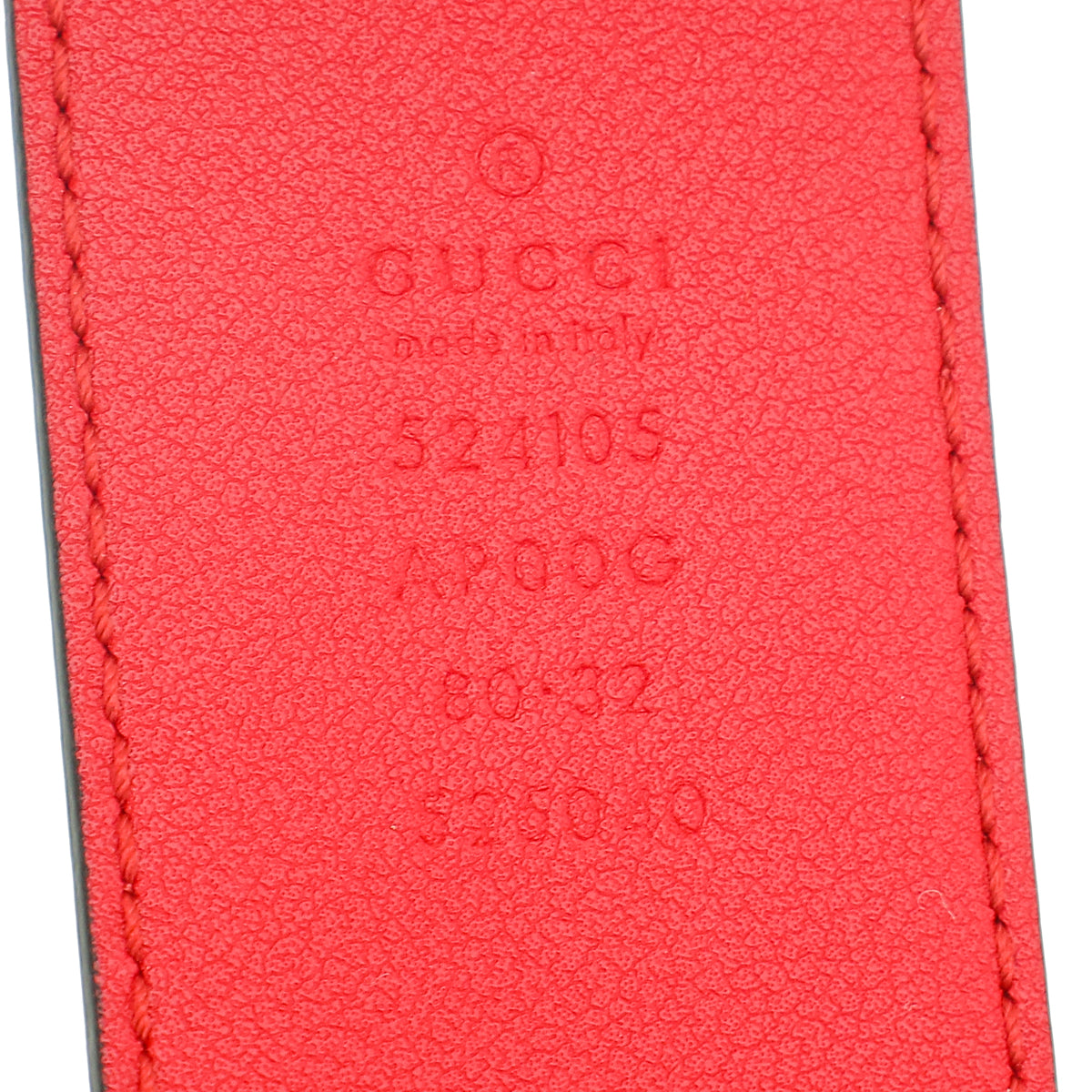 Gucci Red GG Torchon Buckle 40mm Belt 32