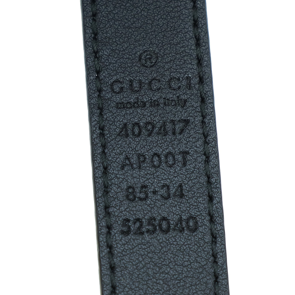 Gucci Black Double G Buckle Belt 34