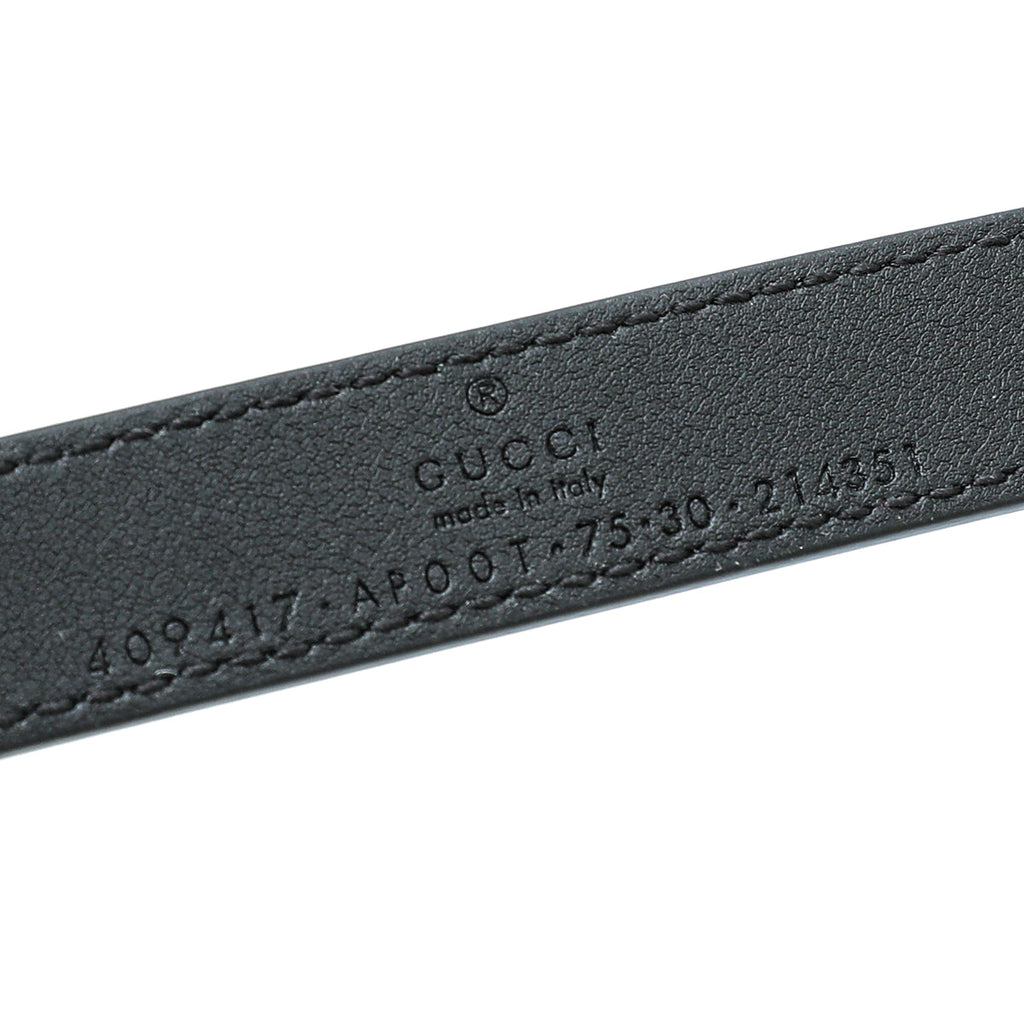Gucci Black Double G Buckle Belt 30