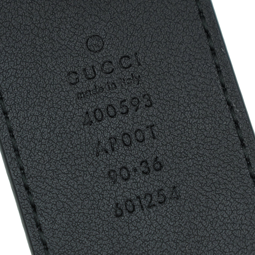 Gucci Black Double G Buckle Belt 36