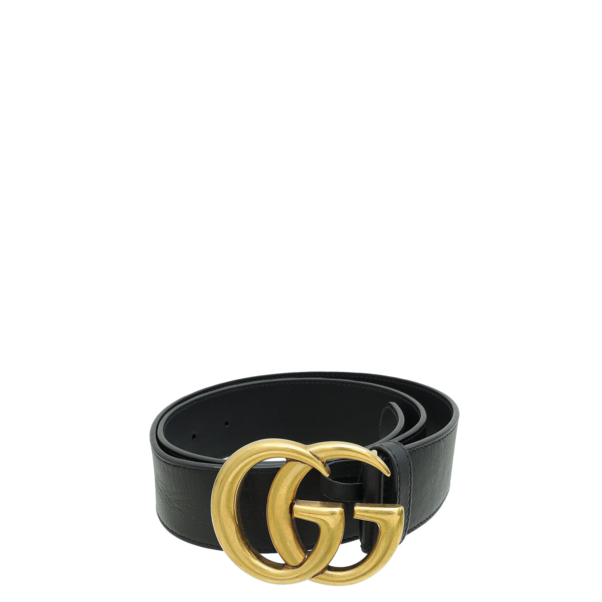Gucci Black Double G Buckle Belt 32