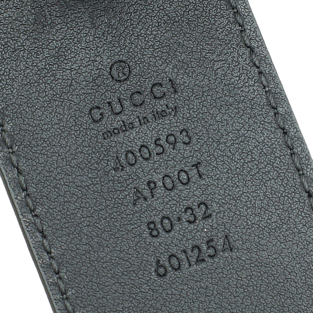 Gucci Black Double G Buckle Belt 32