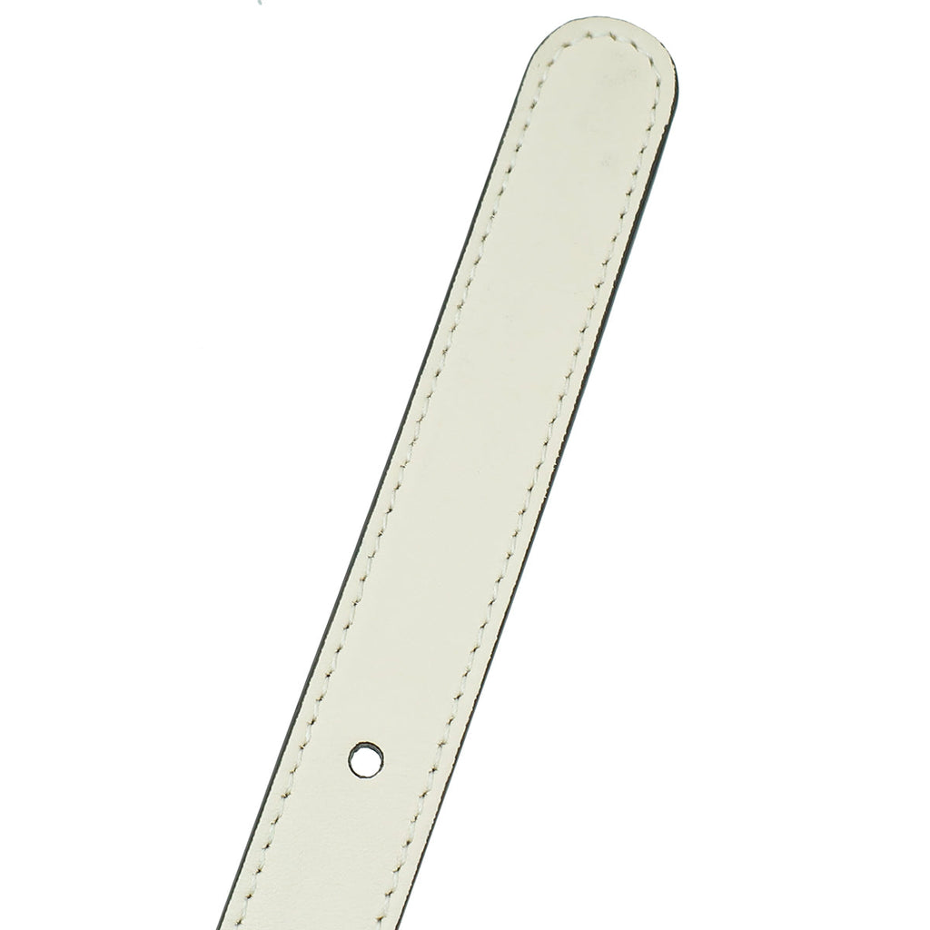 Gucci White Double G Buckle 20mm Belt 32