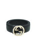 Gucci Black Double G Buckle Belt 38