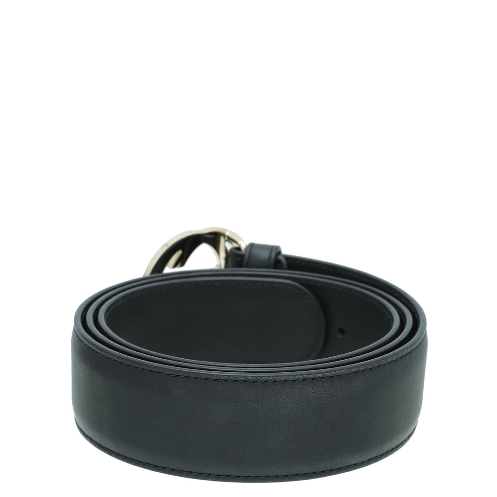 Gucci Black Double G Buckle Belt 38