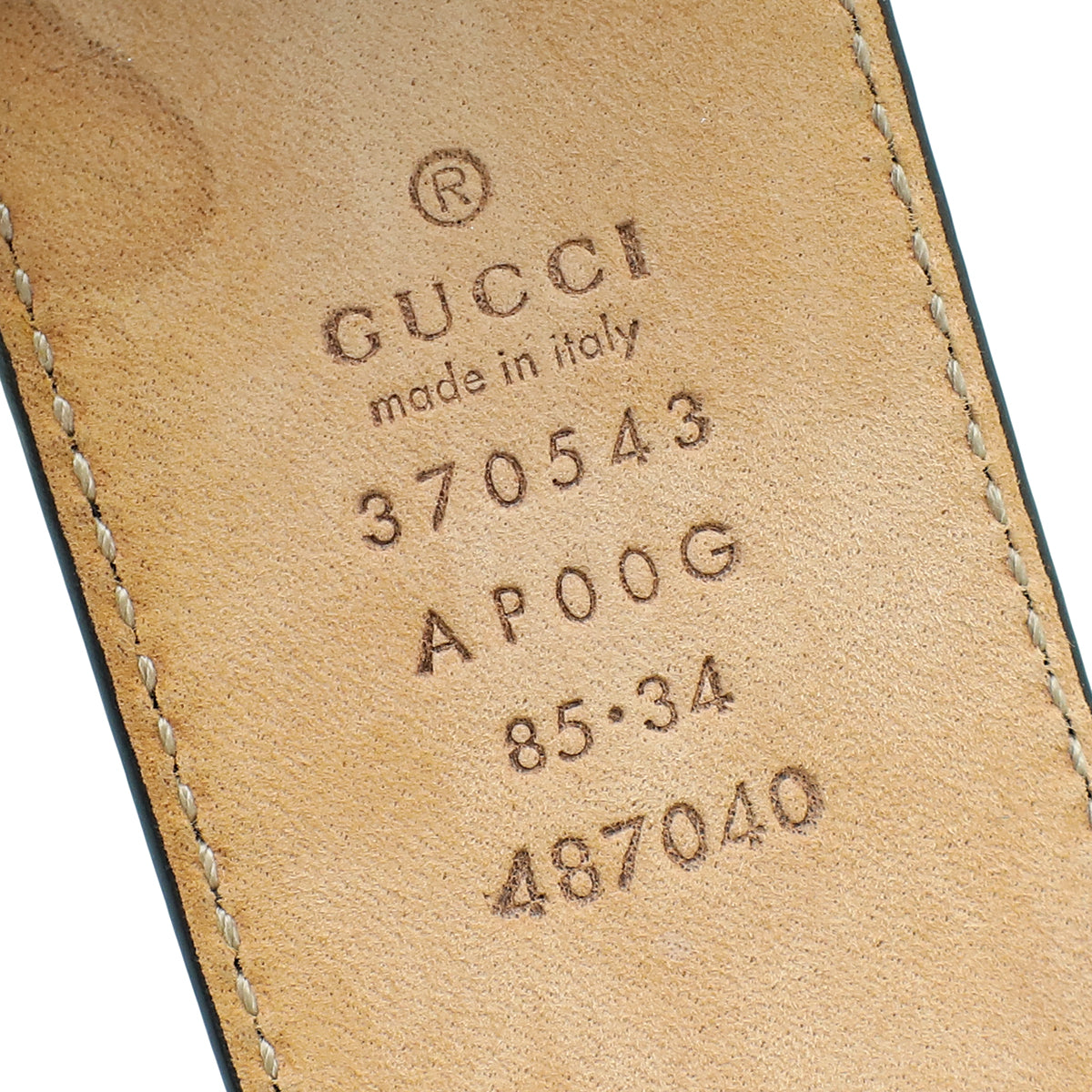 Gucci Black Interlcking G Buckle 32mm Belt 34