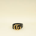 Gucci Black Double G Wide Belt 36
