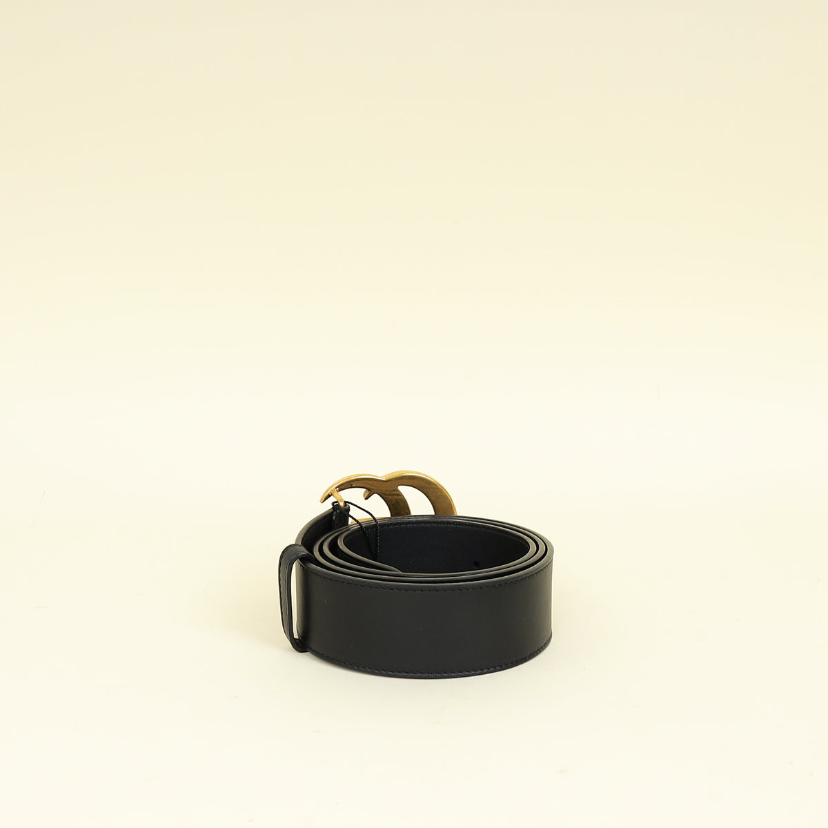 Gucci Black Double G Wide Belt 36