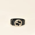 Gucci Bicolor GG Supreme Interlocking G Buckle Belt 38