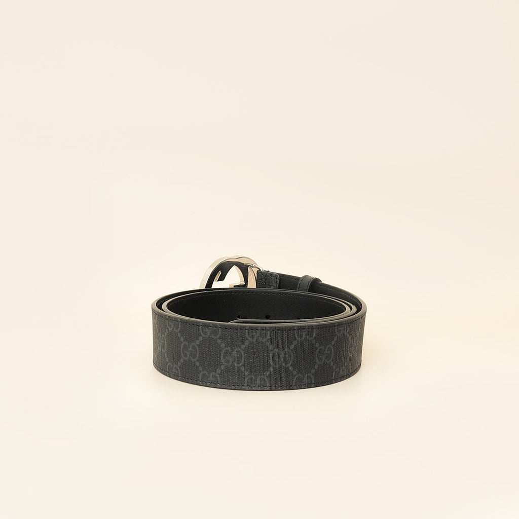 Gucci Bicolor GG Supreme Interlocking G Buckle Belt 38