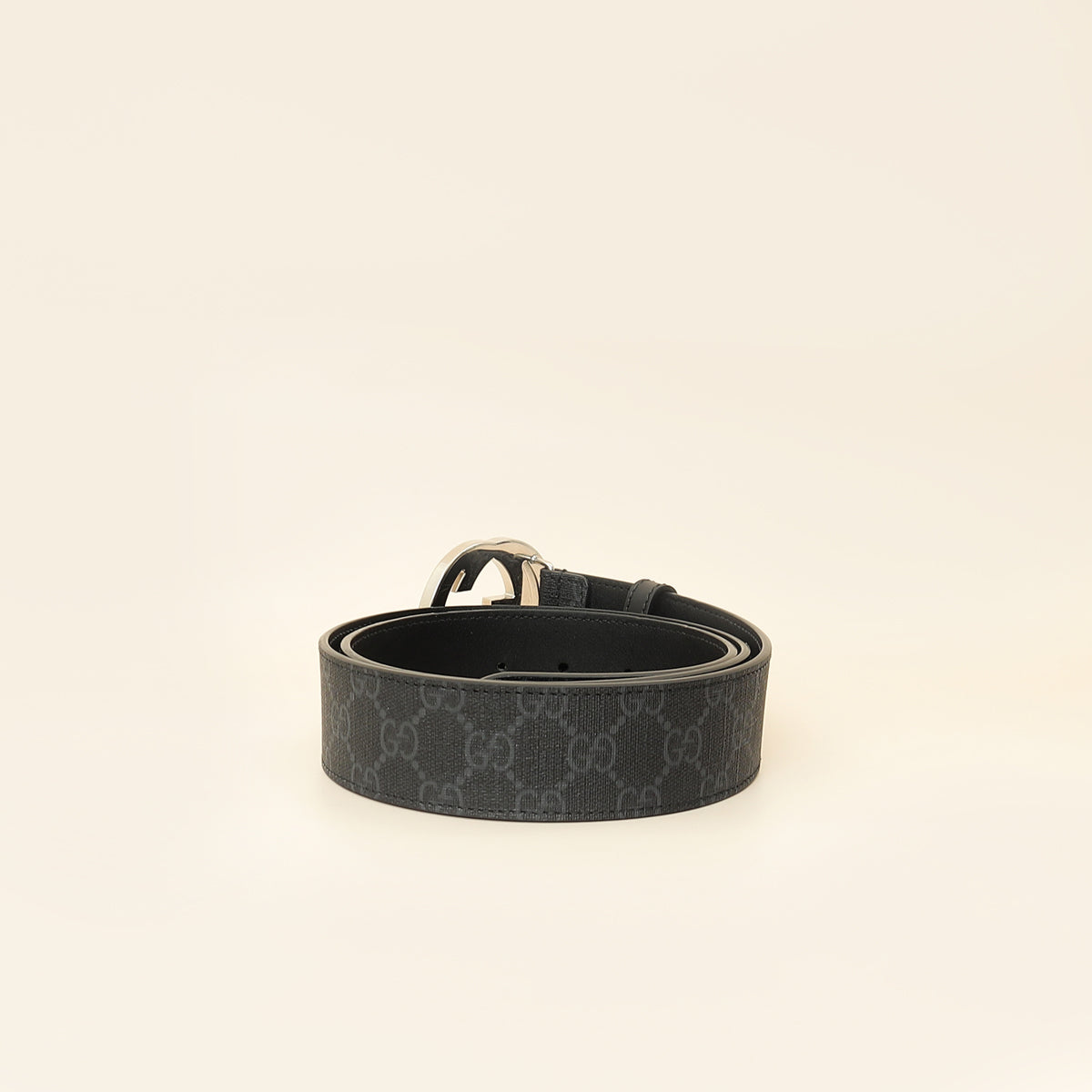 Gucci Bicolor GG Supreme Interlocking G Buckle Belt 38