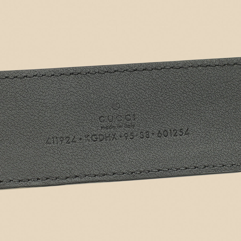 Gucci Bicolor GG Supreme Interlocking G Buckle Belt 38