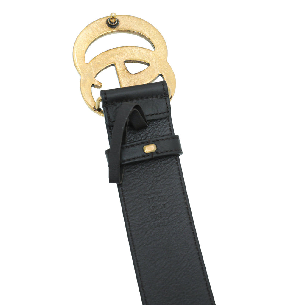 Gucci Dark Brown Double G Buckle Belt 38