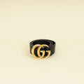 Gucci Black Double G Buckle Belt 30