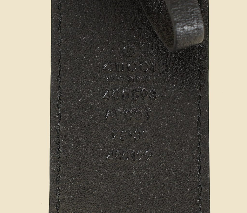 Gucci Black Double G Buckle Belt 30