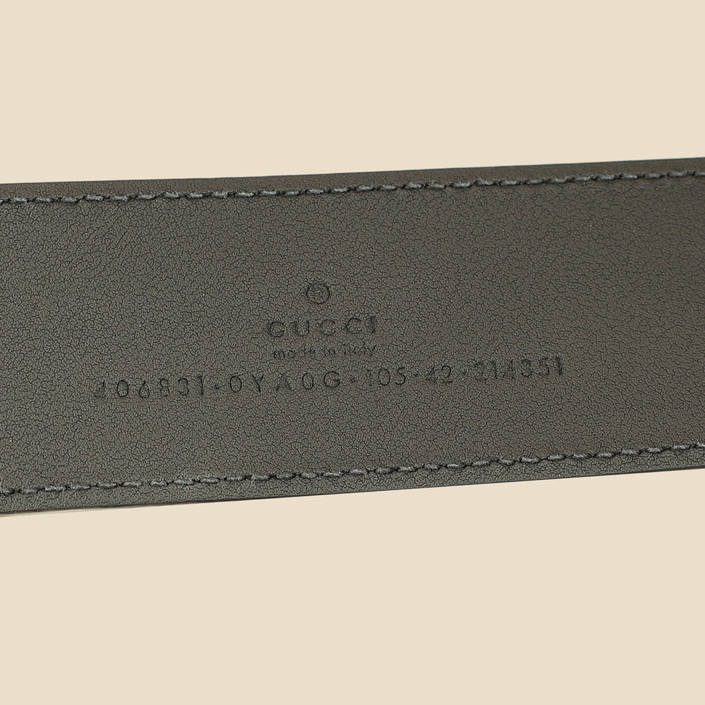 Gucci Black GG Marmont Wide Belt 42