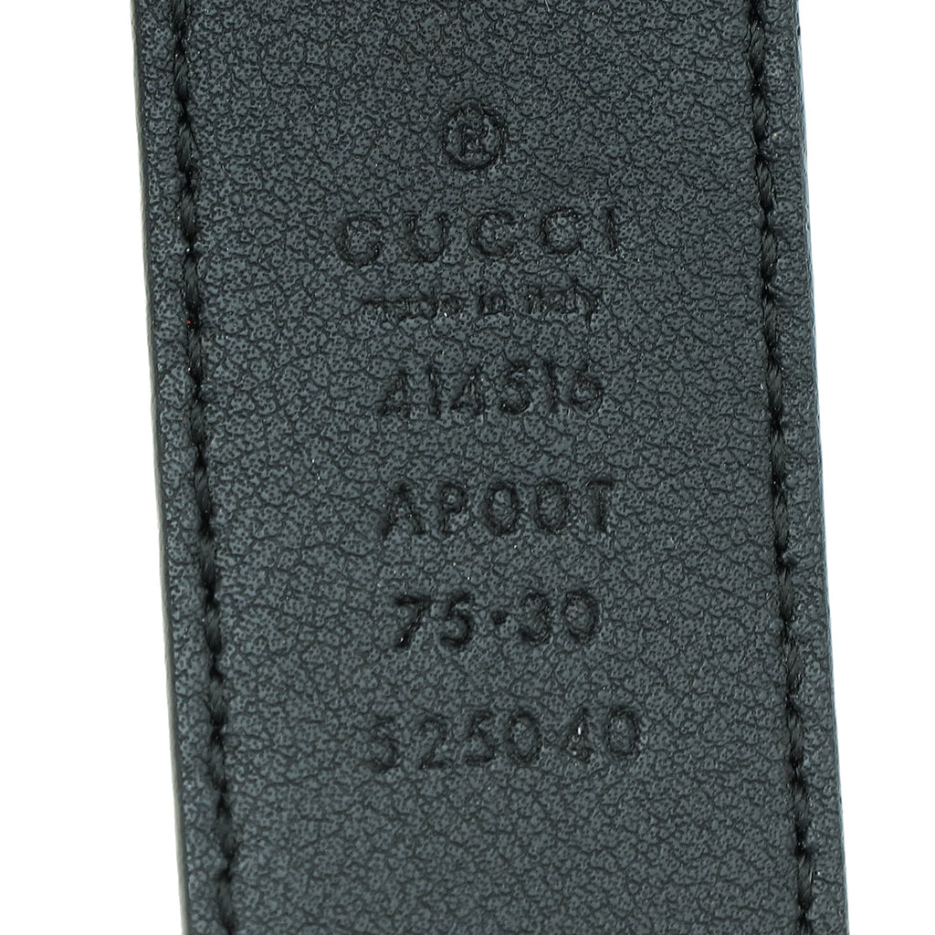 Gucci Black Double G Buckle 30mm Belt 30