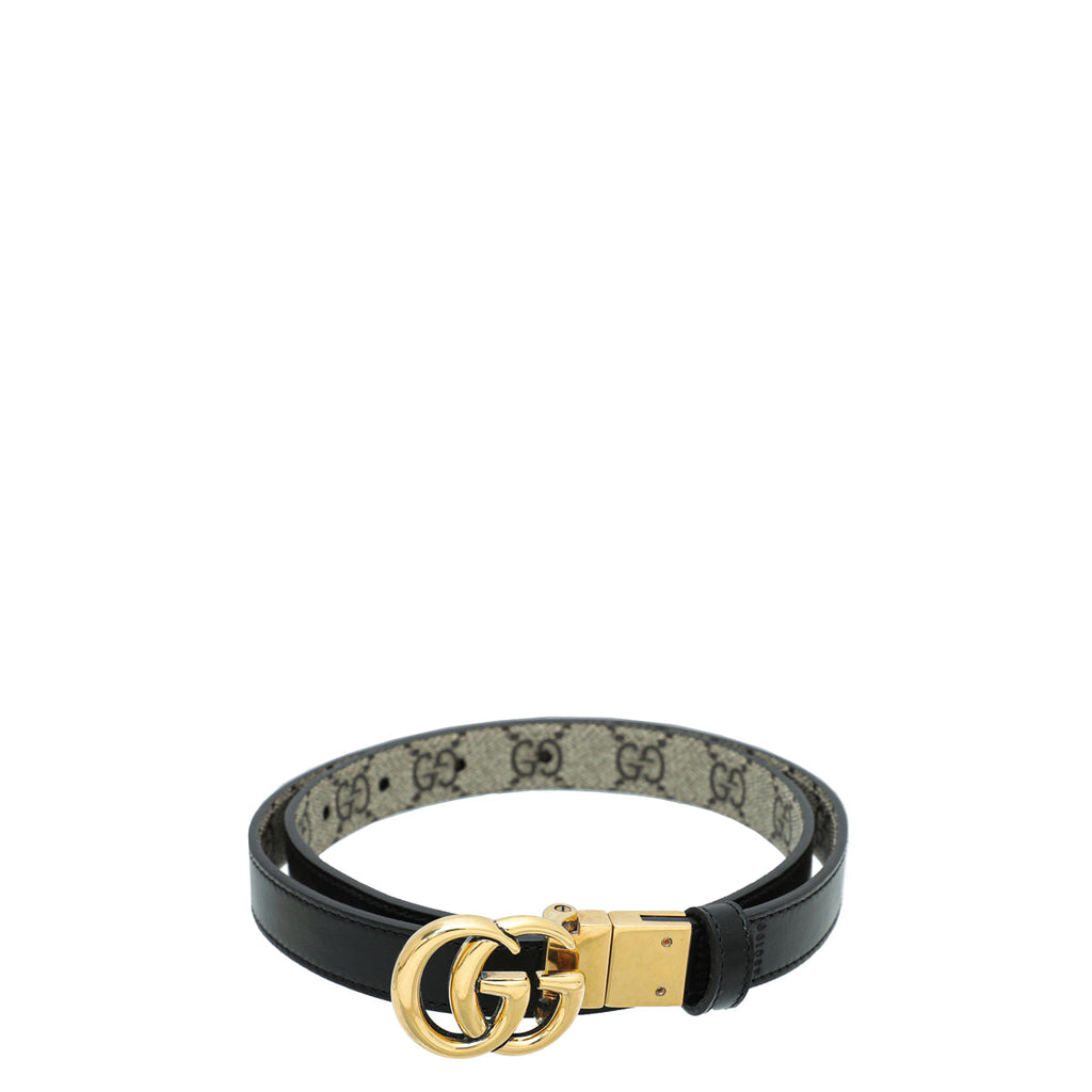 Gucci Biolor GG Supreme Reversible GG Marmont Belt 30